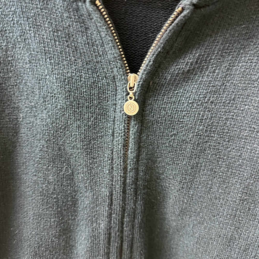Nautica Sweater M Navy Full Zip